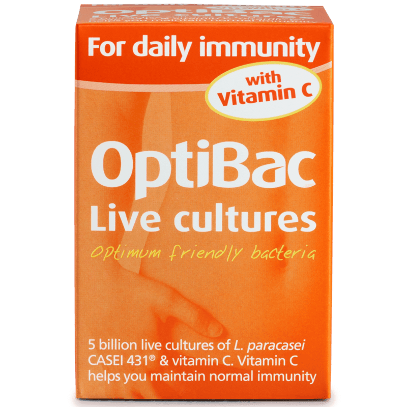 OptiBac Daily Immunity (with Vitamin C), 30 Capsules