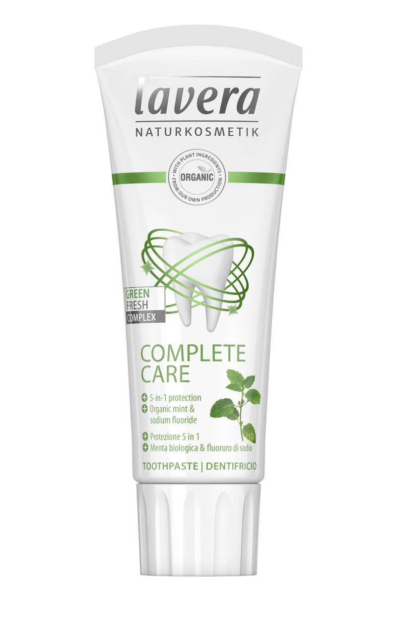Lavera Complete Care Toothpaste - Organic Mint - With Fluoride - 75ml
