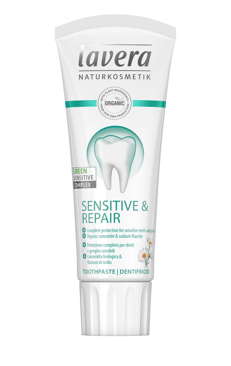 Lavera Sensitive and Repair Toothpaste - Chamomile and Fluoride - 75ml