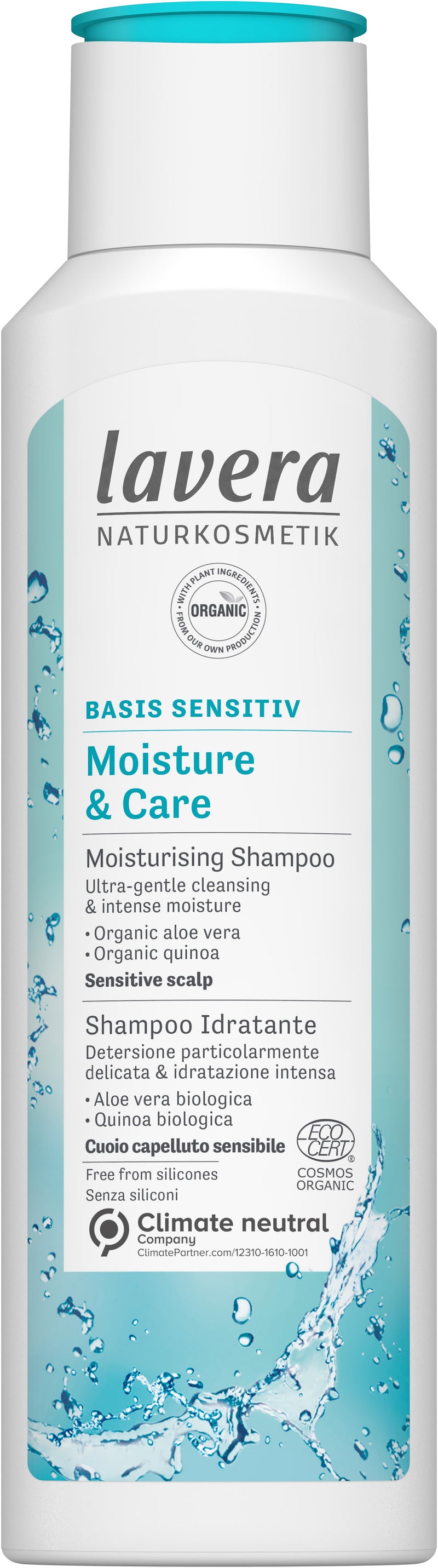 Lavera Basis Sensitive Moisture & Care Organic Shampoo - 250ml - For Sensitive Scalp