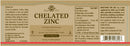 Solgar Chelated Zinc - 100 Tablets