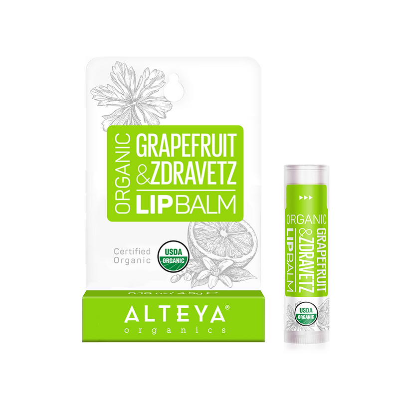 Alteya Organic Lip Balm Grapefruit & Zdravetz