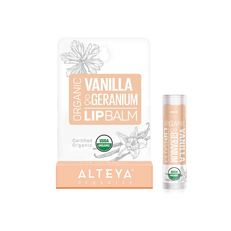 Alteya Organic Lip Balm Vanilla & Geranium