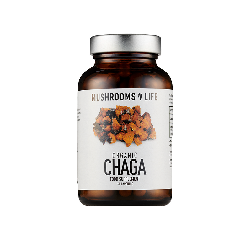 Mushrooms4Life Organic Chaga, 60 Capsules