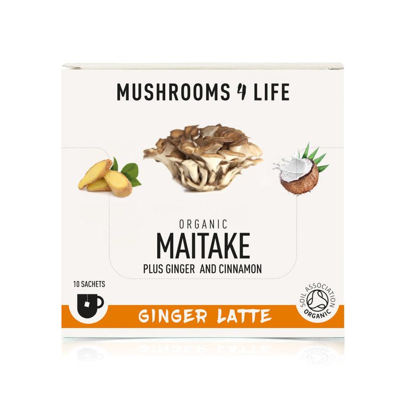 Mushrooms4Life Organic Maitake - Ginger Latte Sachets