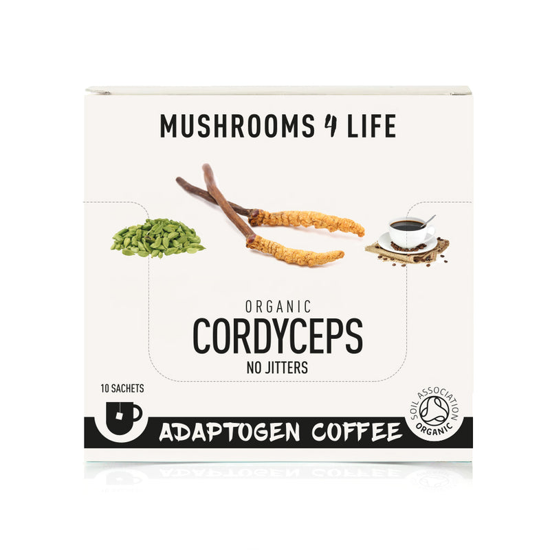 Mushrooms4Life Organic Cordyceps - Adaptogen Coffee Sachets
