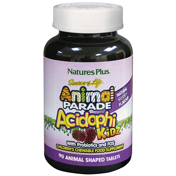 Natures Plus Animal Parade® Acidophikidz (Berry), 90 Chewable Tablets