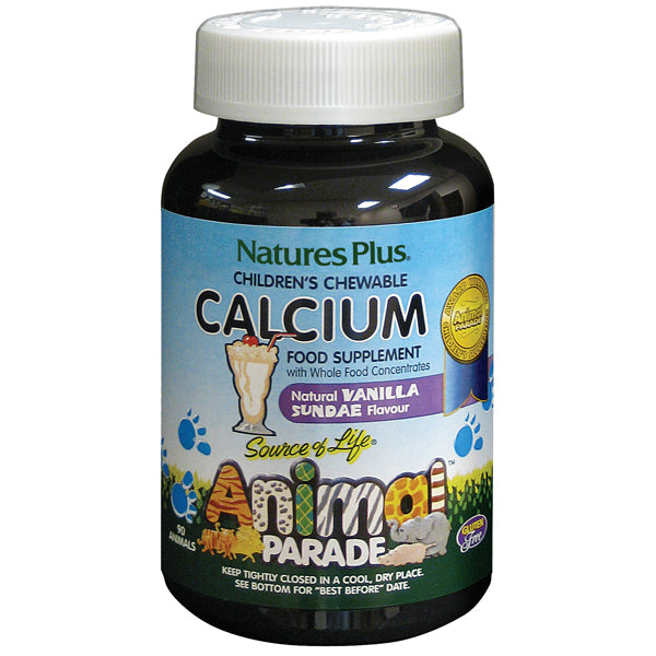 Natures Plus Animal Parade Calcium Children's (Vanilla), 90 Chewable Tablets