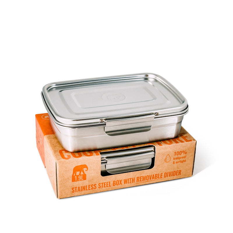 Elephant Box Stainless Steel Clip & Seal Lunchbox No.6, 1900ml