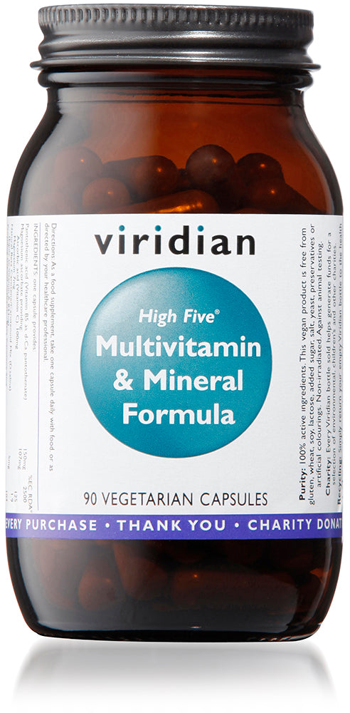 Viridian HIGH FIVE Multivit & Mineral Formula, 90 Veg Capsules