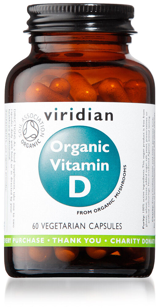 Viridian Organic Vitamin D2 400iu, 60 Veg Capsules