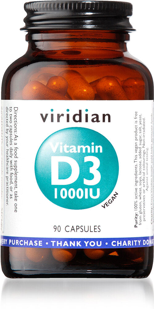 Viridian Vitamin D3 1000iu, 90 Veg Capsules