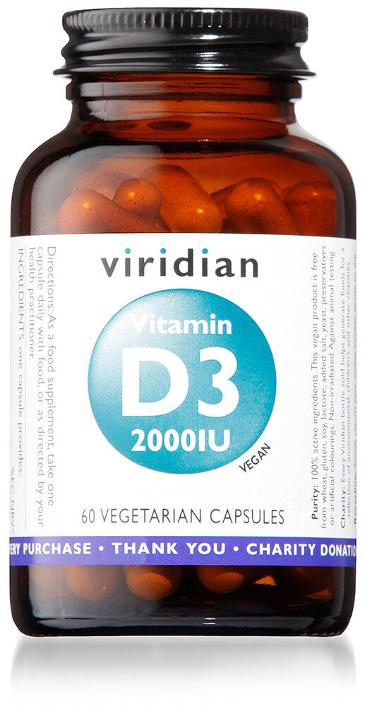 Viridian Vitamin D3 2000iu, 60 Veg Capsules
