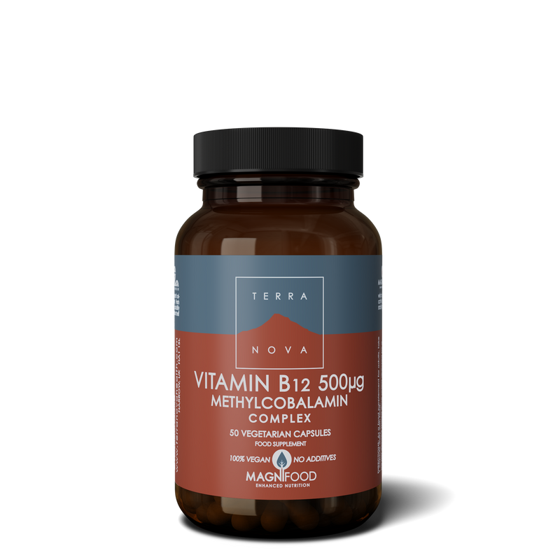 Terranova VITAMIN B12 500µg COMPLEX - 50 Vegetarian Capsules