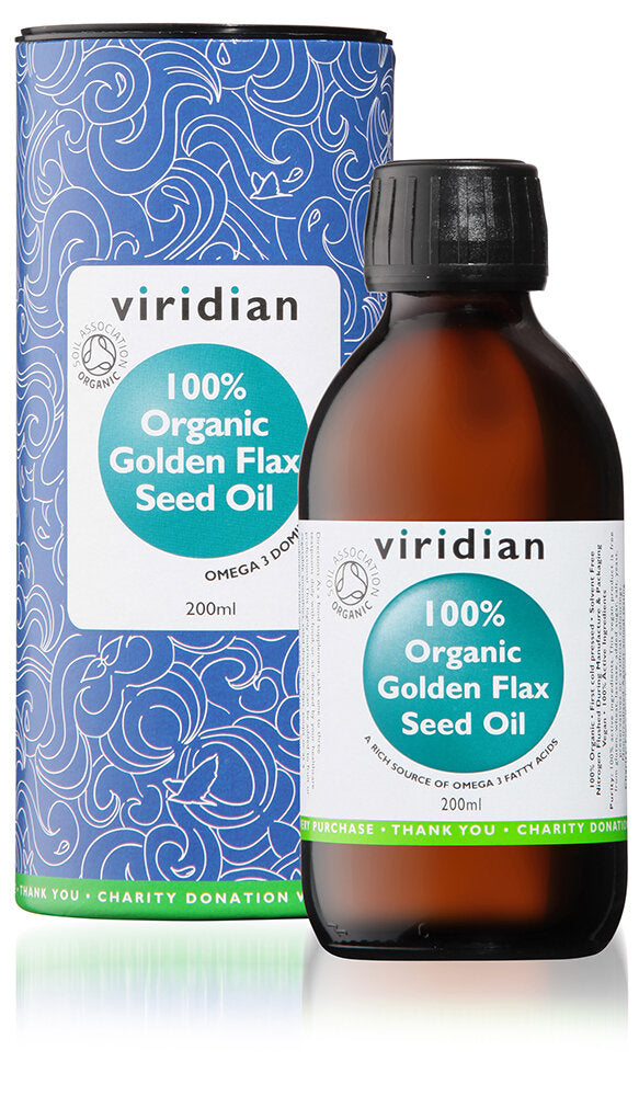 Viridian Organic Golden Flaxseed Oil, 200ml