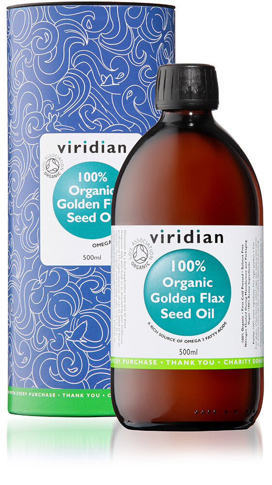Viridian Organic Golden Flaxseed Oil, 500ml