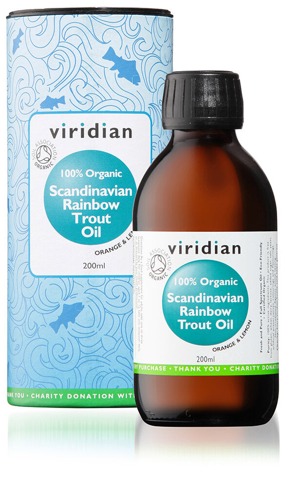 Viridian Organic Scandinavian Rainbow Trout Oil, 200ml