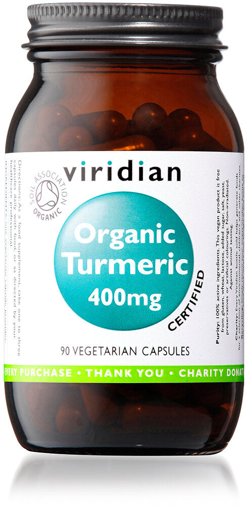 Viridian Organic Turmeric 400mg, 90 Veg Capsules