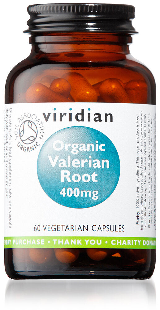 Viridian Organic Valerian Root 400mg, 60 Veg Capsules