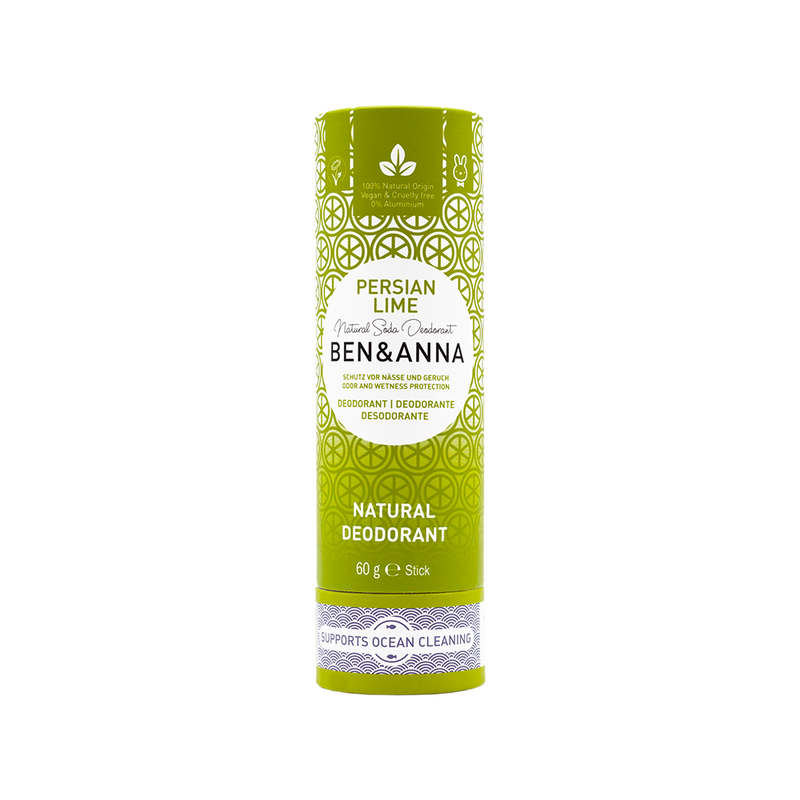 Ben&Anna Natural Soda Deodorant - Persian Lime - 60g (Paper Tube)