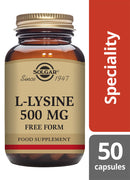 Solgar L-Lysine - 500mg - 50 Capsules
