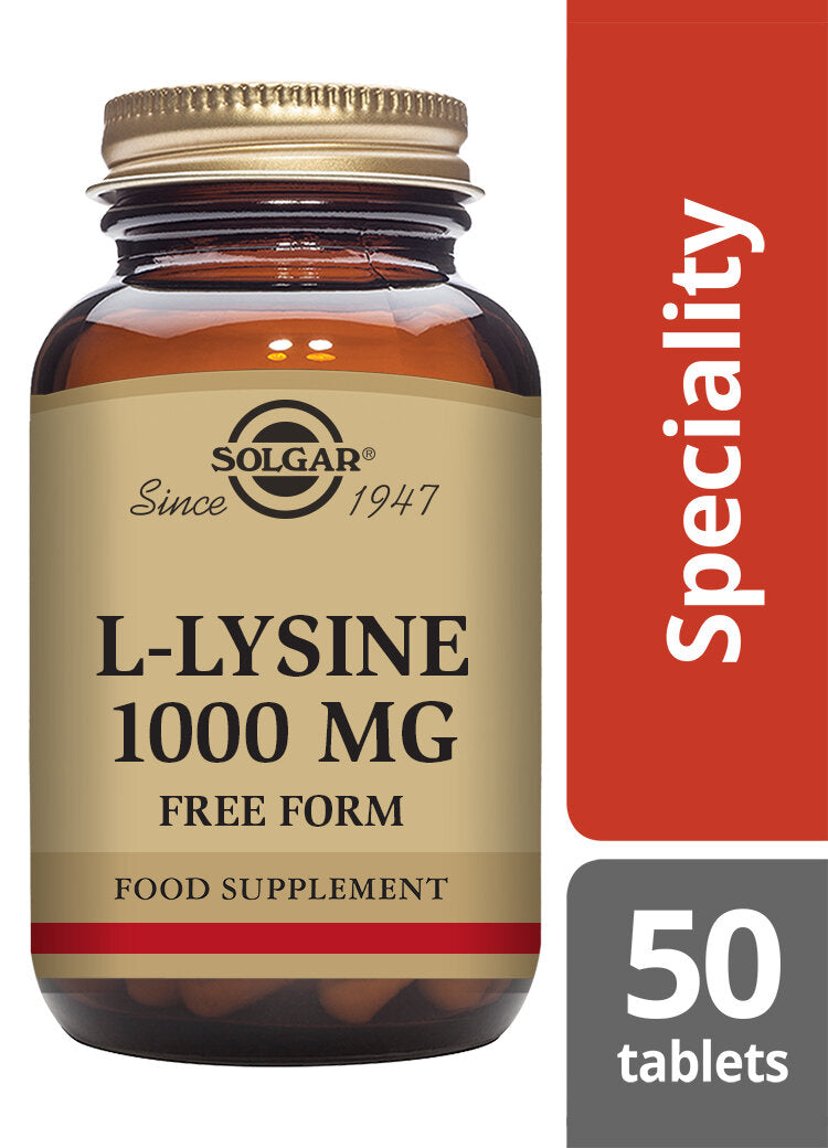 Solgar L-Lysine - 1000mg - 50 Tablets