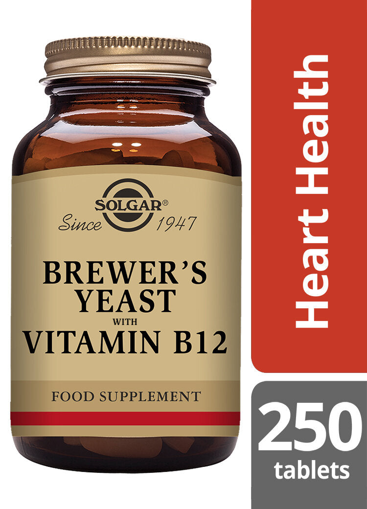 Solgar Brewers Yeast with Vitamin B12 - 250 Tablets