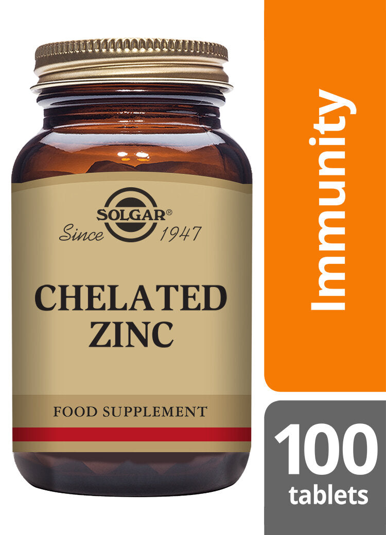 Solgar Chelated Zinc 30mg - 100 Tablets