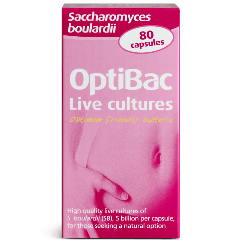 OptiBac Saccharomyces Boulardii (Bowel Care), 80 Capsules